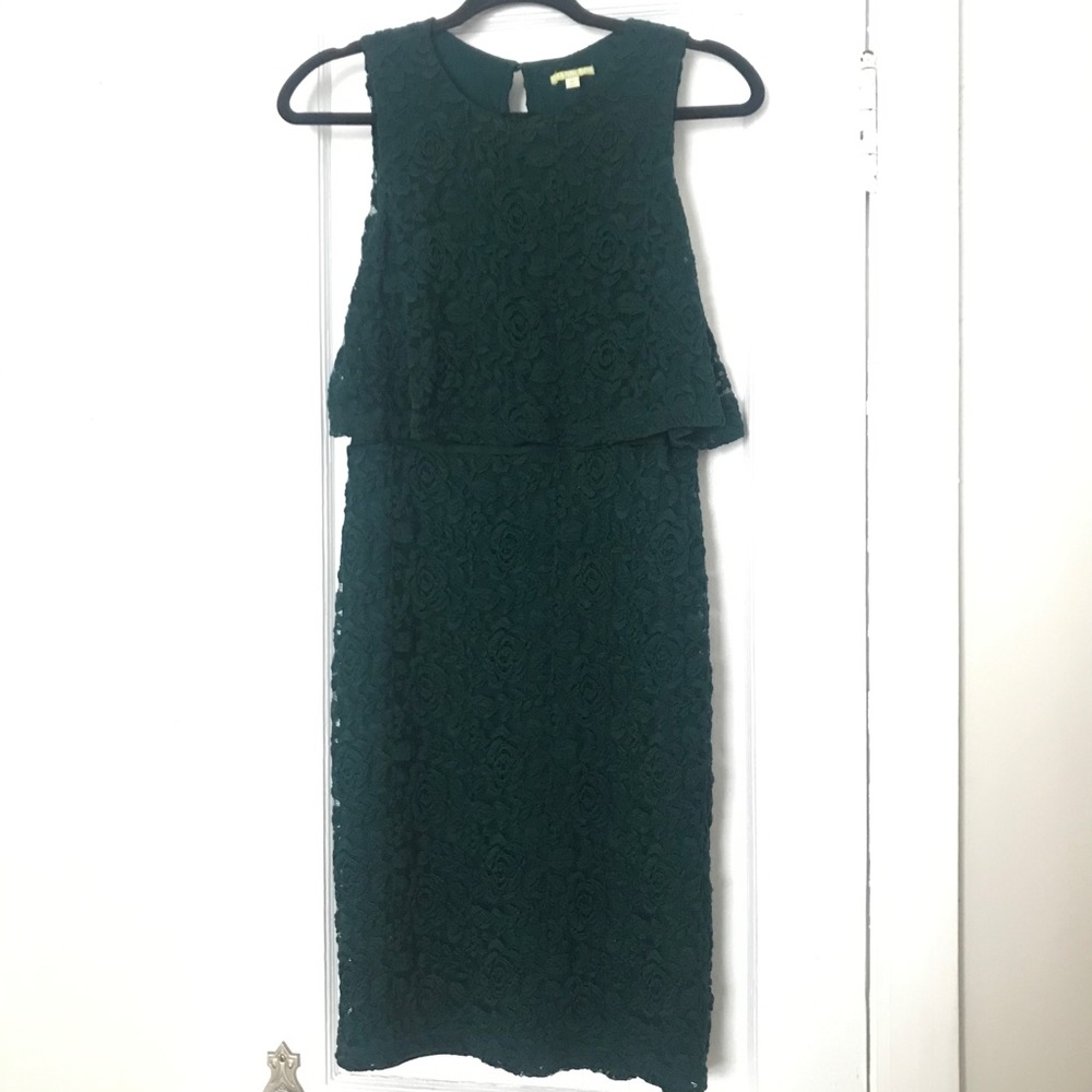 Gianni Bini Emerald Green Lace Cocktail Dress